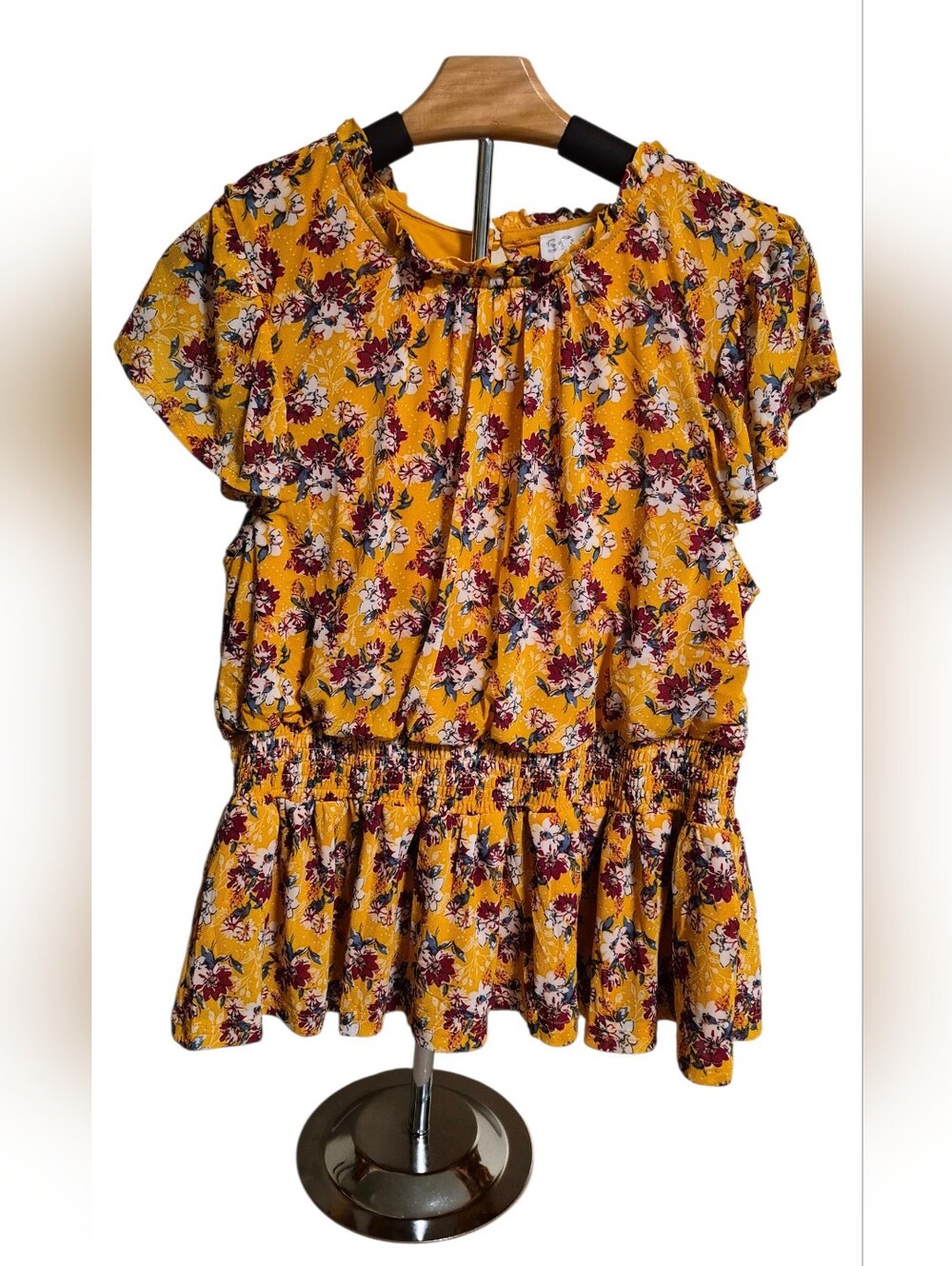 So It Is" Women's Peplum Blouse - Size Large
